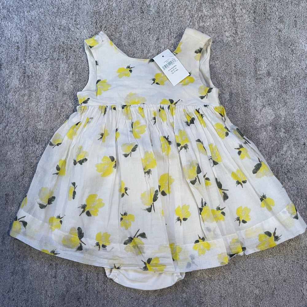 GAP Baby White and Yellow Floral Dress